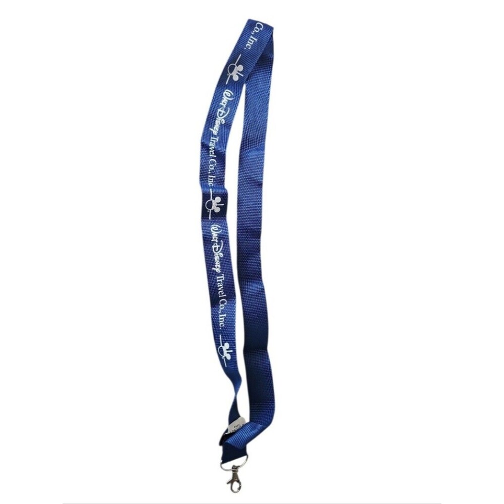 Walt Disney Travel Co Lanyard ID Badge Holder Navy Mickey Logo NWT Travel
